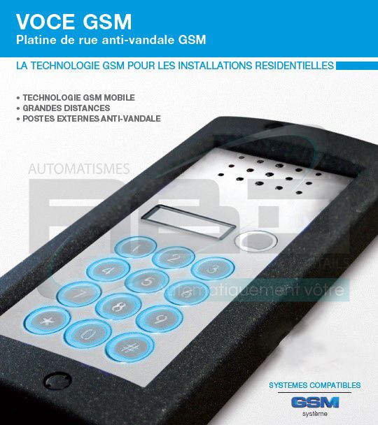 PLATINE DE RUE INTERPHONE NUMERIQUE AUDIO VOCE GSM CAME PAR ABD AUTOMATISMES LES PENNES MIRABEAU 13170