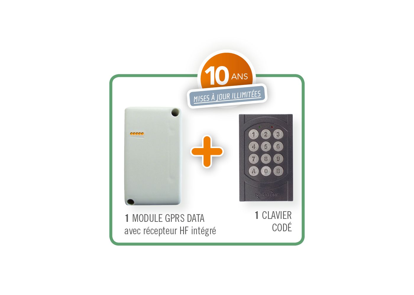 Module GPRS Eco avec récepteur HF intégré et un clavier codé 12 touches   10 ans de mises à jour DATA illimitées chez abd automatismes et portails les pennes mirabeau 13170