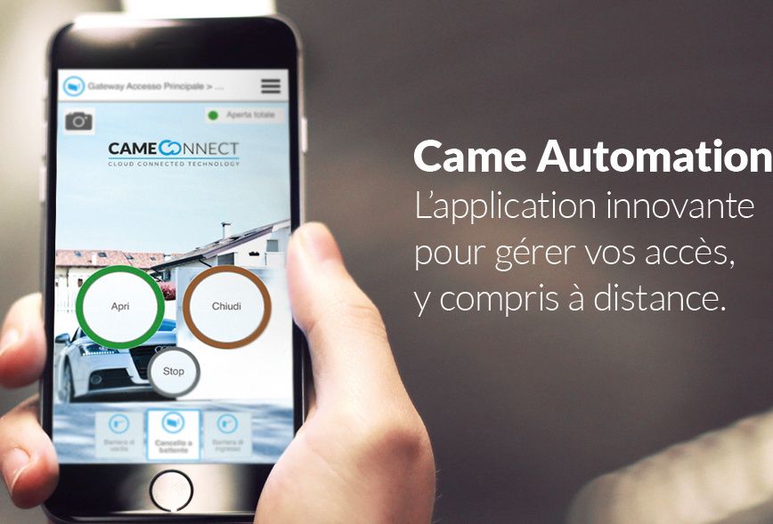 application came connect GW pour piloter les motorisations connectées Came bxv chez abd automatismes 13170 Les Pennes Mirabeau