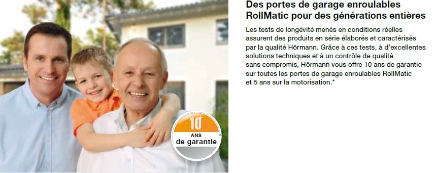 Porte de garage enroulable hormann rollmatic chez abd automatismes Les Pennes Mirabeau garantie