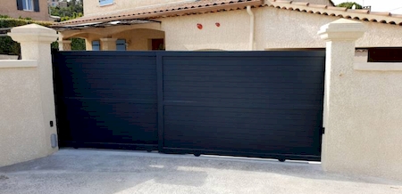 Notre zone d'activité pour ce service Portail coulissant télescopique 2 vantaux en aluminium